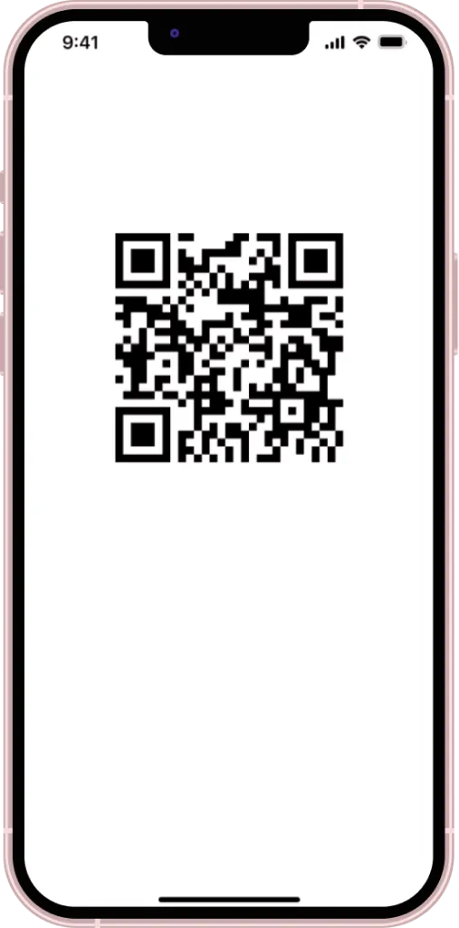 Fexiva mobile app showing a QR code scanner