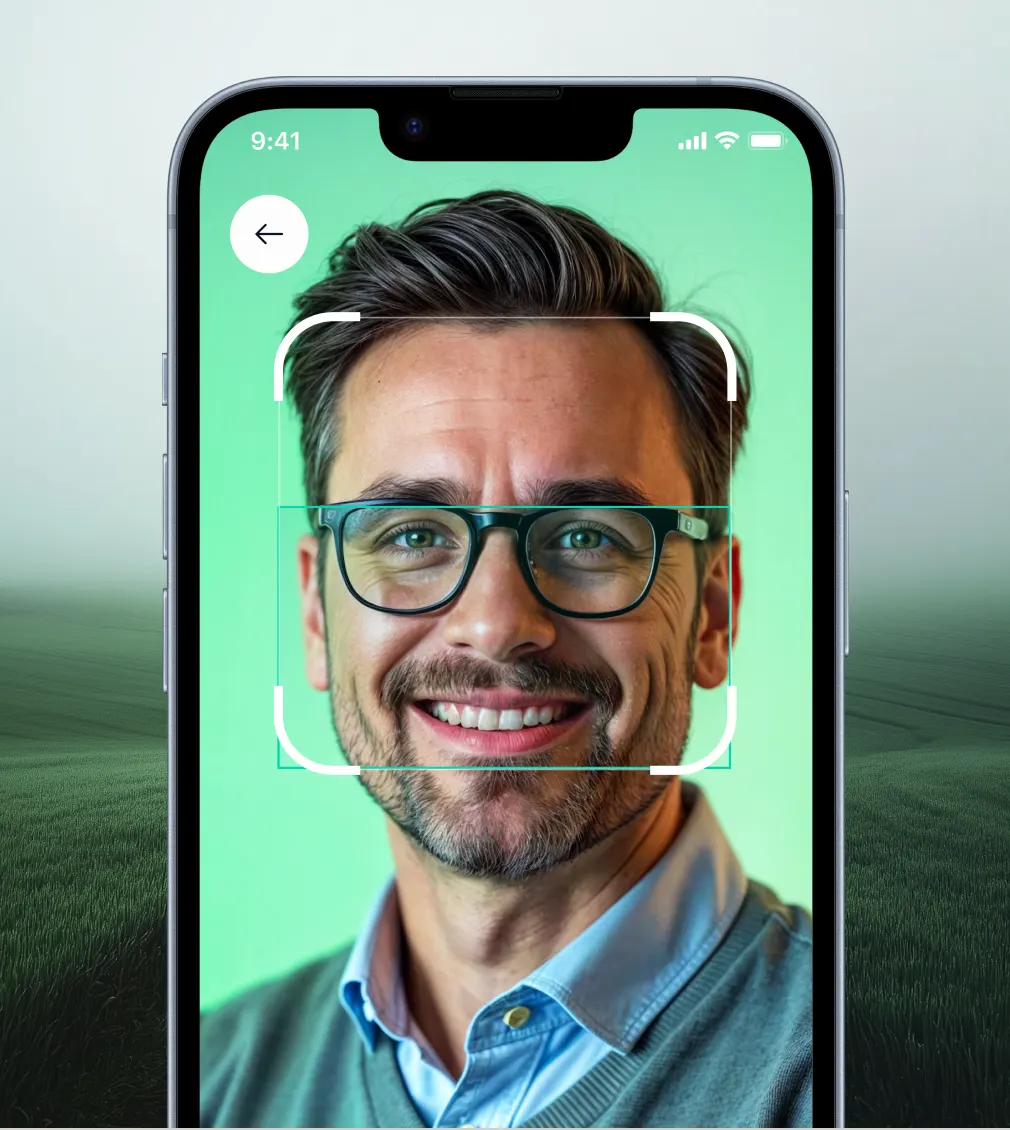 Identity verification with face scan on a phone